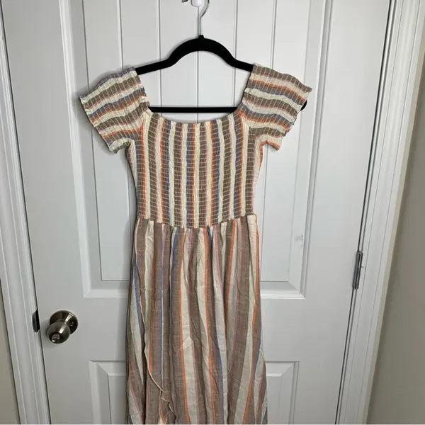 Show me your Mumu striped off shoulder willa smocked maxi dress‎ size medium - Image 5
