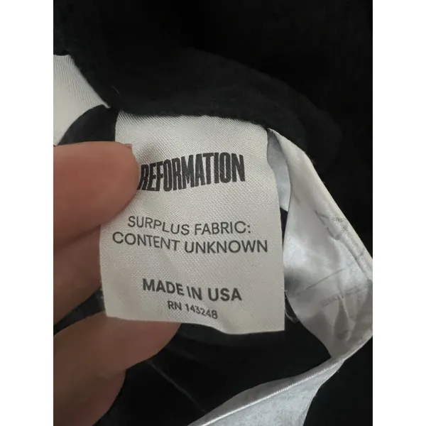 $258 Reformation Cut Out Tie Front Jumpsuit Black 4 - Image 6