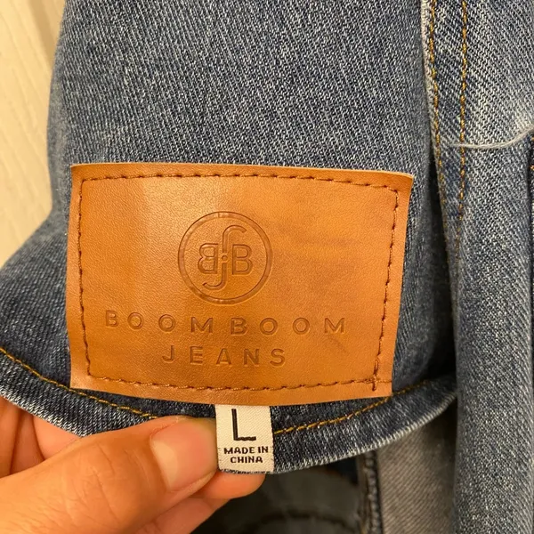 Boom Boom Jeans Women’s Blue Denim Overalls size large - Image 7