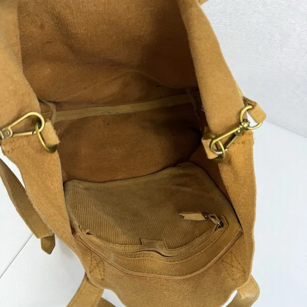Madewell The Medium‎ Transport Tote Corduroy Suede Edition Crossbody Strap Gold - Image 11
