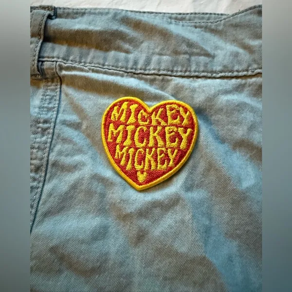 Disney Mickey and Minnie Denim Patch Skirt 3X - Image 8