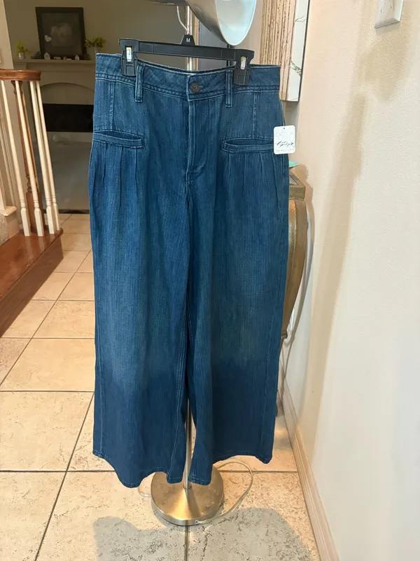We the Free Free People Charlie Wide Leg Jeans Navy/Marin OB1470354 Size 25 NWT - Image 3