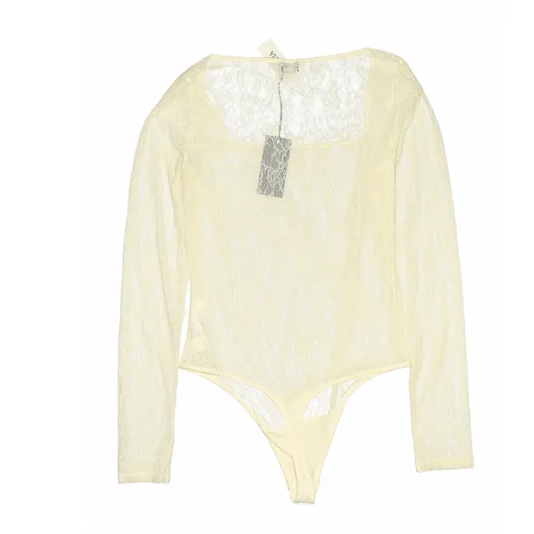 Aritzia TEN Ivory Lace Long Sleeve Bodysuit Medium Romantic Coquette Balletcore - Image 3