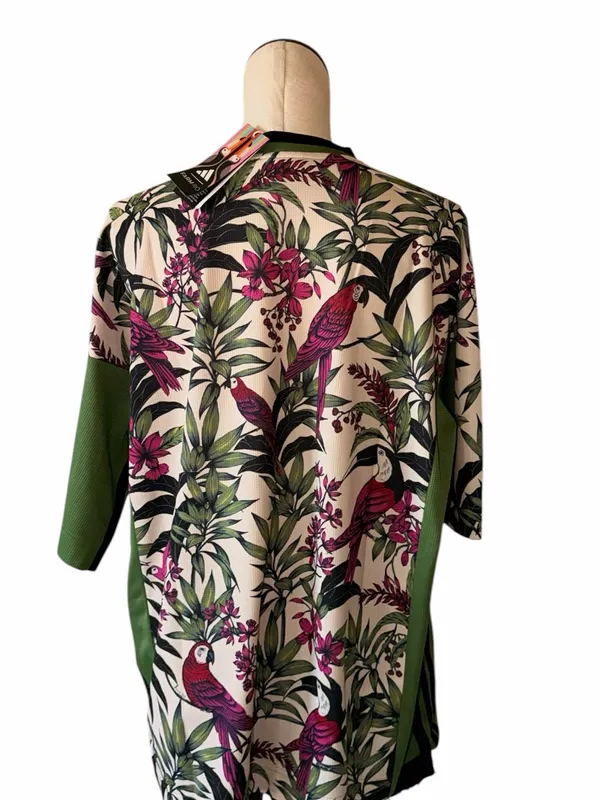 NWT Adidas X Farm Rio farm tee / Dress prm Tropical Parrot Green Pink XL - Image 7