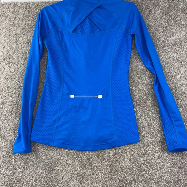 Athleta Candescent 1/2 Zip Pullover‎ Womens XXS Blue Mesh Running Athletic Top - Image 11