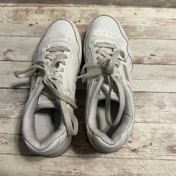 Reebok Classic Leather Sneakers Women's Size 7 White Shoes Trainers Lace-Up - Image 4
