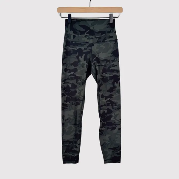 Lululemon Womens Leggings Green Align Pant II Camo Pull On Stretch Yoga Size 4 - Image 2