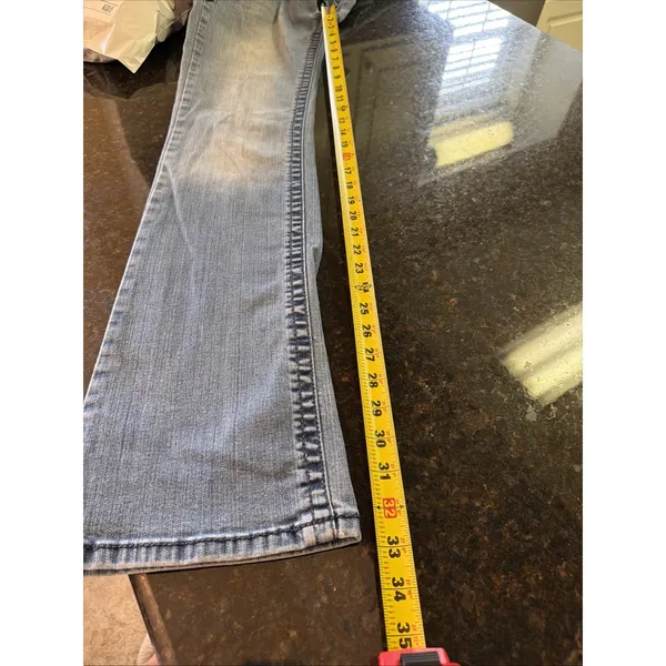 Wrangler Rock 47 Women's Blue Jeans Ultra Low Rise Sz‎ 30x34 Rodeo Cowgirl Denim - Image 10