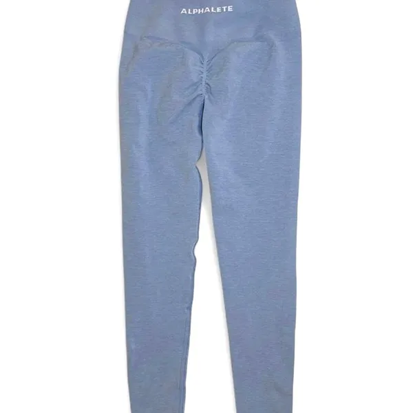 Alphalete Amplify Sky Light Blue Scrunch Butt Seamless Legging Women XS Gym Girl - Image 2