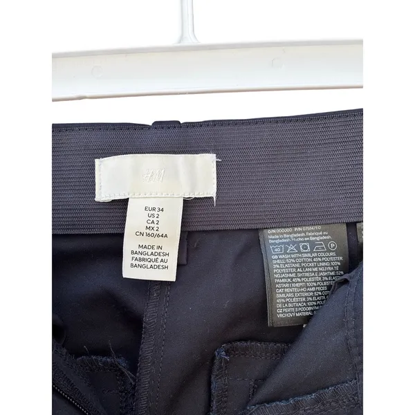 H&M Dress Pants Womens US 2 Gray Slim Ankle Career Office Stretch Trouser - Image 5