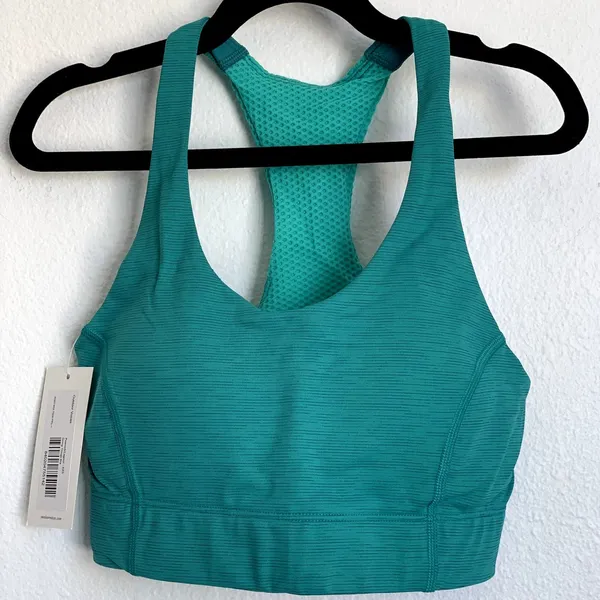 NWT Outdoor Voices Sz XXS Doing Things Sports‎ Bra Peacock Lagoon Teal Blue - Image 2