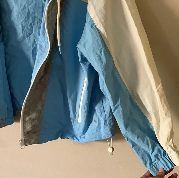 Cali sport + jacket windbreaker rain jacket Blue Size 1X - Image 2
