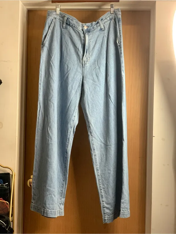 Madewell The Harlow Wide Leg Light Blue Jeans - Women's Size-31 90’s Minimalist - Image 4