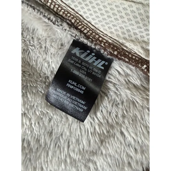 Kuhl Flight Jacket Womens XS Grey Full Zip High Pile Fleece‎ Thumbholes Hooded - Image 7