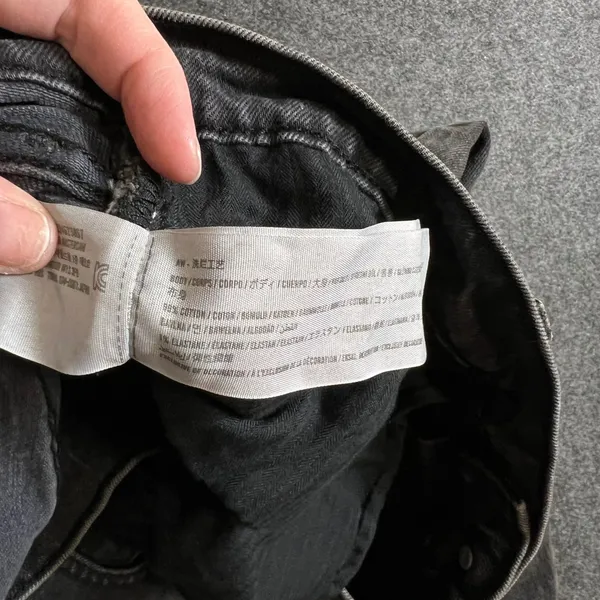 Abercrombie & Fitch 90s Straight Ultra High Rise Jeans Washed Black 33 16R - Image 4