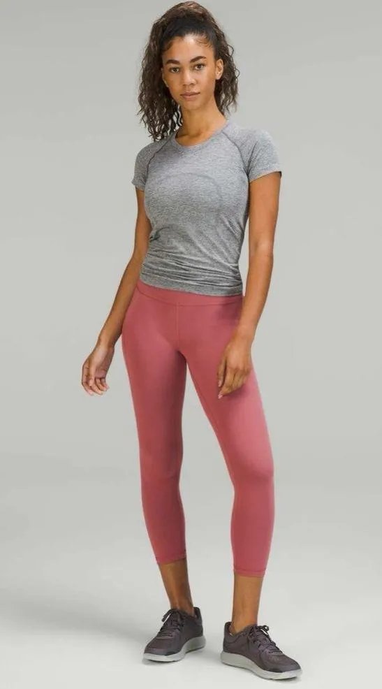 Lululemon Wunder Train High-Rise Crop with Pockets 23" in Brier Rose Pink Size 6 - Image 10