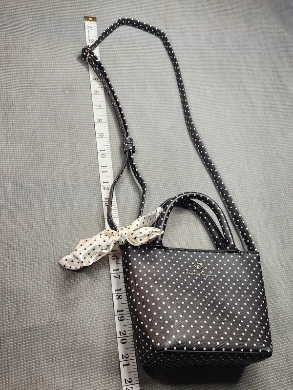 Kate Spade Black Polka Dot Mini Crossbody Tote - Image 5