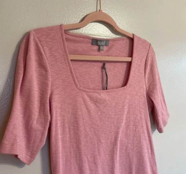𝅺marled Essentials Prink Short Sleeve Top Size XS - Image 7