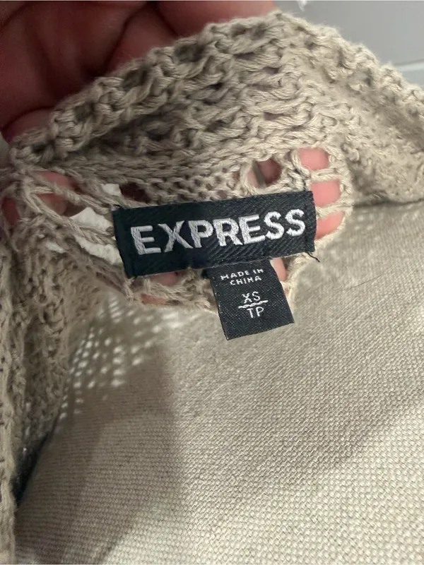 Express Crochet Spaghetti Strap Tank Top - Taupe - Image 5