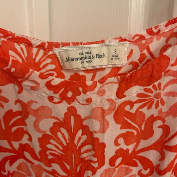 Abercrombie & Fitch Orange and White Camisole - Image 2