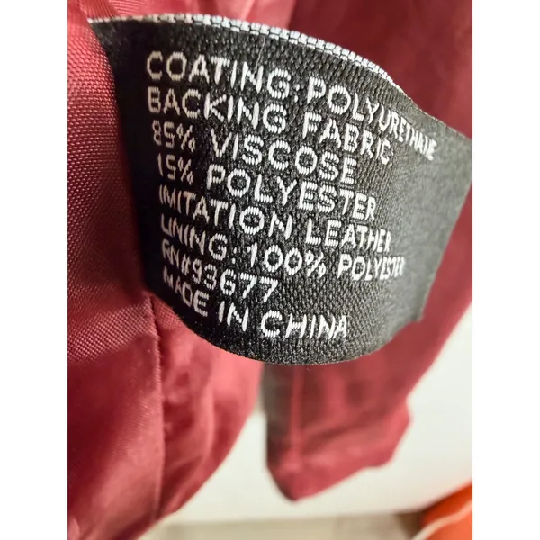 a.n.a Jacket Moto Faux Leather Women's XL Red Edgy 90s Streetwear Y2K Biker - Image 4