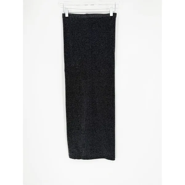 Fabletics Yitty Convertible Sculpting Luxe Glitter Shapewear‎ Midi Dress M Black Silver - Image 4