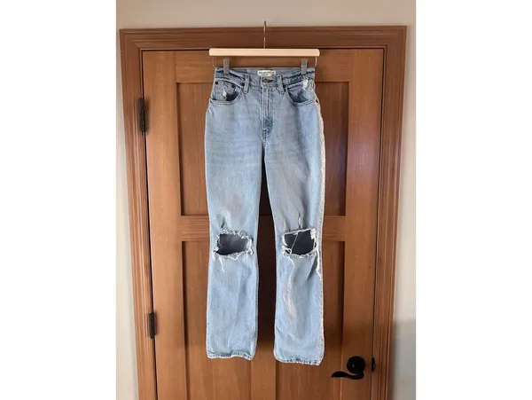 Abercrombie & Fitch The 90’s Straight Ultra High Rise Curve Jeans Women’s 26/2S - Image 16