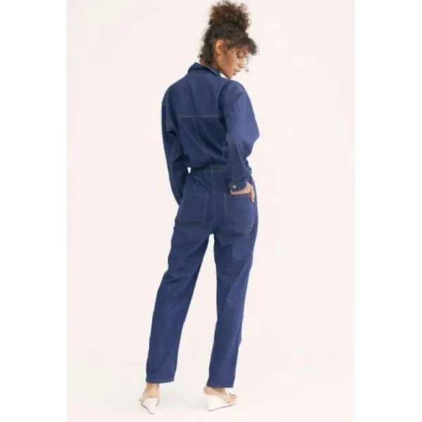 NWOT Free people denim long sleeve jumpsuit Ari coveralls sz S‎ - Image 2