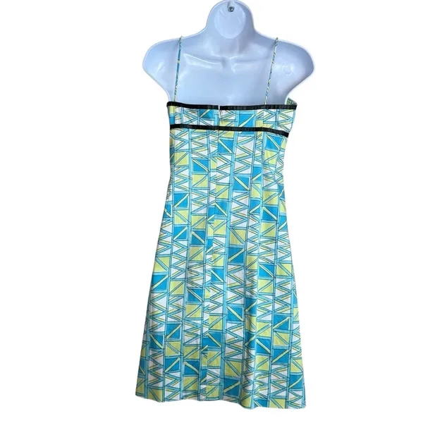 Vintage Becky & Max Y2K‎ Dress Blue Green Size 4 Empire Waist Babydoll Artsy - Image 5