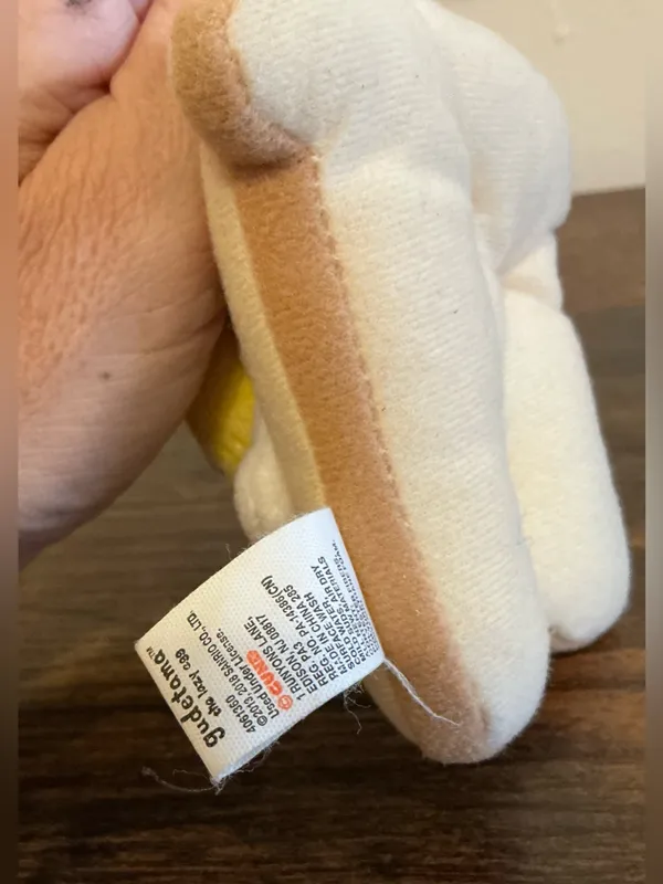 Rare Sanrio 2018 Gudetama Modern Vintage Plush Keychain Keyring Key Fob Bag Tag - Image 4