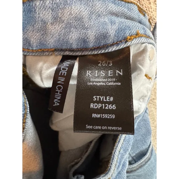 Risen Los Angeles High Rise Straight Leg Jeans Medium Wash Size 26/3 - Image 2