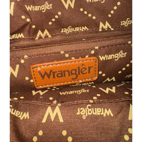NWOT Wrangler Carry All Aztec Expandable Tote Crossbody‎ Color Jean Boho Western - Image 9