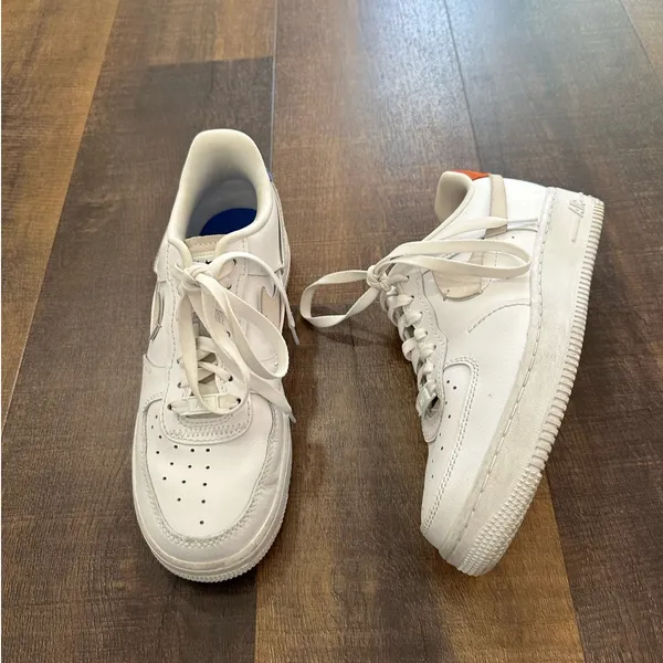 Nike Air Force 1 Low White Leather Sneakers Women’s Size 8 - Image 12