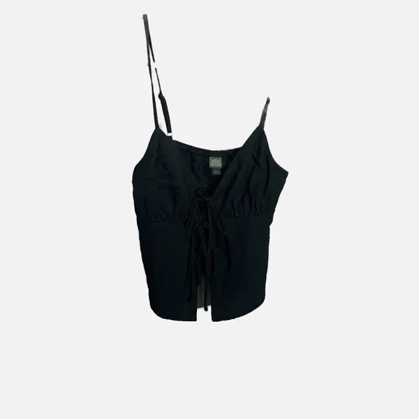 Wild Fable Black‎ Tie Front Cami Top Adjustable Straps XS Summer - Image 2