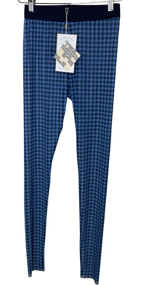 NWT Baum Und Pferdgarten Mesh Jazzlyn Leggings - Blue Gingham SUSTAINABLE sz XS - Image 2