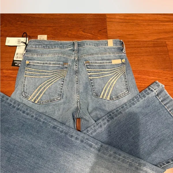 7 For All Mankind Dojo flare jeans in blue denim Prophecy - Image 2
