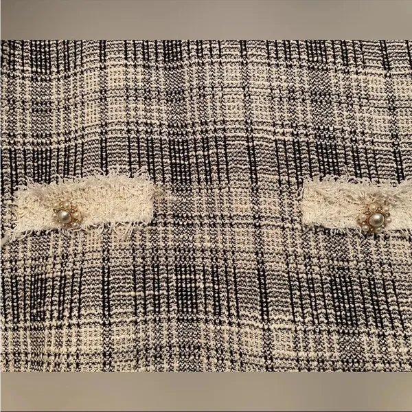 Designer Lea & Viola Tweed Top with Pearl Details Size Small Retail 110$ NWT - Image 13
