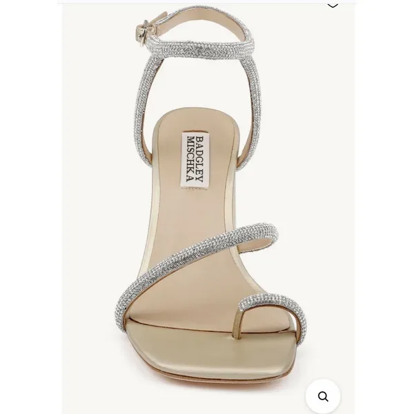 Badgley Mischka Size-8.5M Dalilah Ankle Strap High Heel Sandals Pale Gold $245 - Image 2