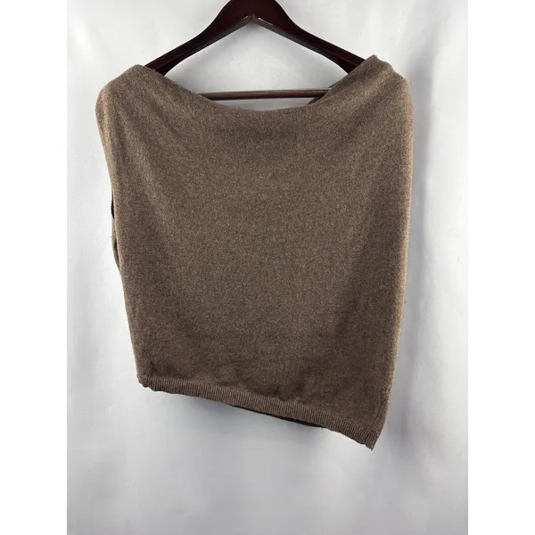 Women’s Astr The Label Large Brown Sleeveless Cowlneck Blouse - Image 3