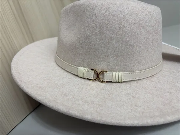 Time and Tru New! Beige Felt Women's Hat one size - Image 4