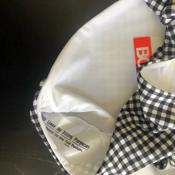 BONGO Womens Black White Gingham Bikini Bottom Side Tie Juniors NEW XL - Image 7