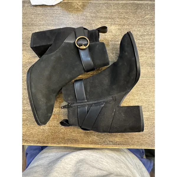 Vionic Tenley Black Ankle Boots Soze 5 Mid Shaft Water Repellant New - Image 3