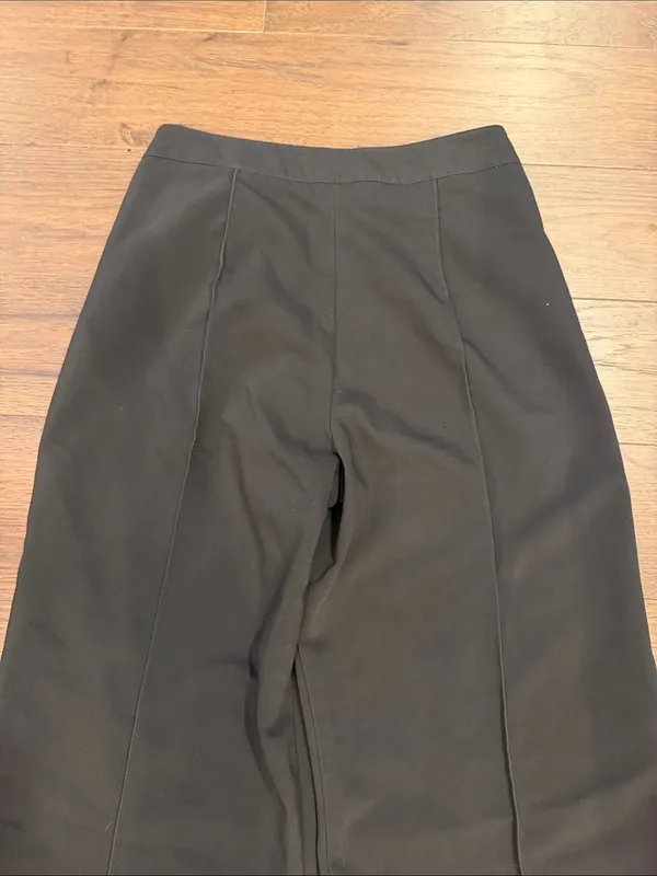 Cynthia Rowley Black Pull On Wide Leg Pants Pintuck Size 4 - C61-109 - Image 6
