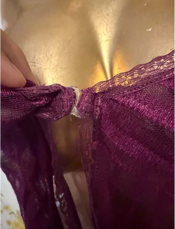 Sexy see through burgundy top size 32 - Image 10