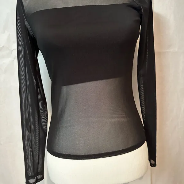 Shinestar Black Mesh Bodysuit - Image 5