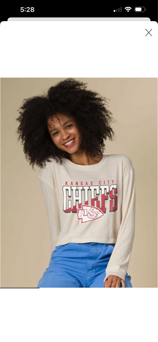 National Football League Team Apparel Junk Food Clothing Kansas City Chiefs women’s long sleeve Large New - Image 4