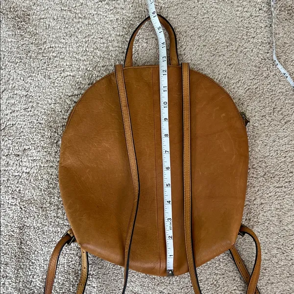 margot New York leather‎ backpack purse Tan - Image 6