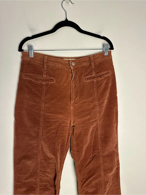 Free People Firecracker Star Pocket Flared Corduroy Pants Sz 30 - Image 4