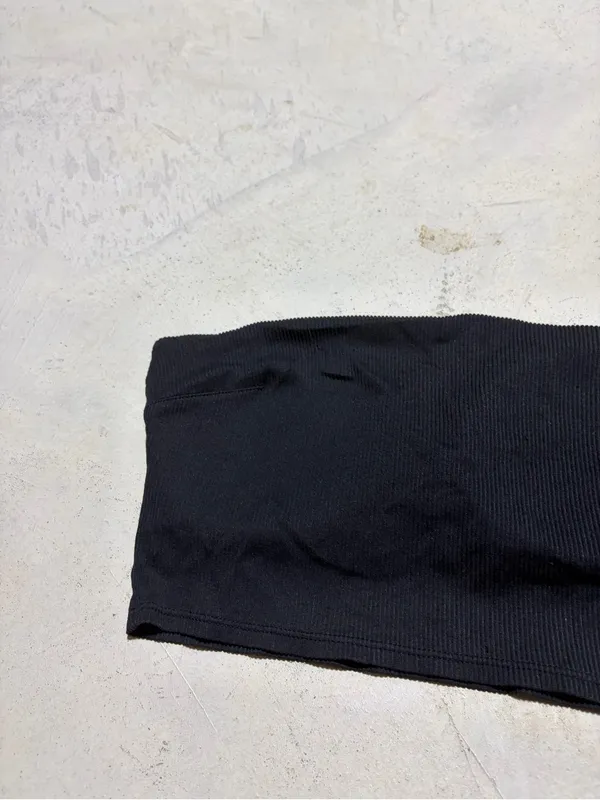 Aerie Black Ribbed swim Bandeau Top large - Image 5