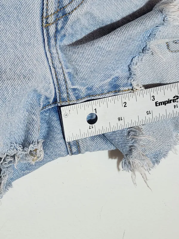 Levi's 501 Light Wash Cutoff Denim Shorts Size 27 - Image 6